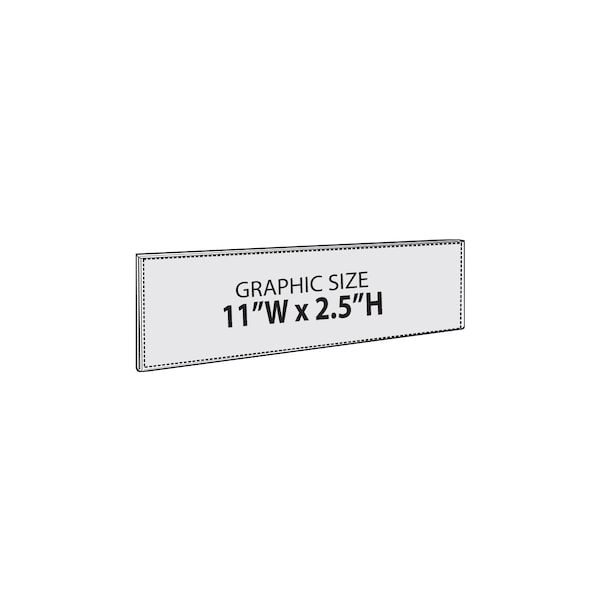 11"W x 2.5"H Sign Holder w/ Magnetic Strips, PK10